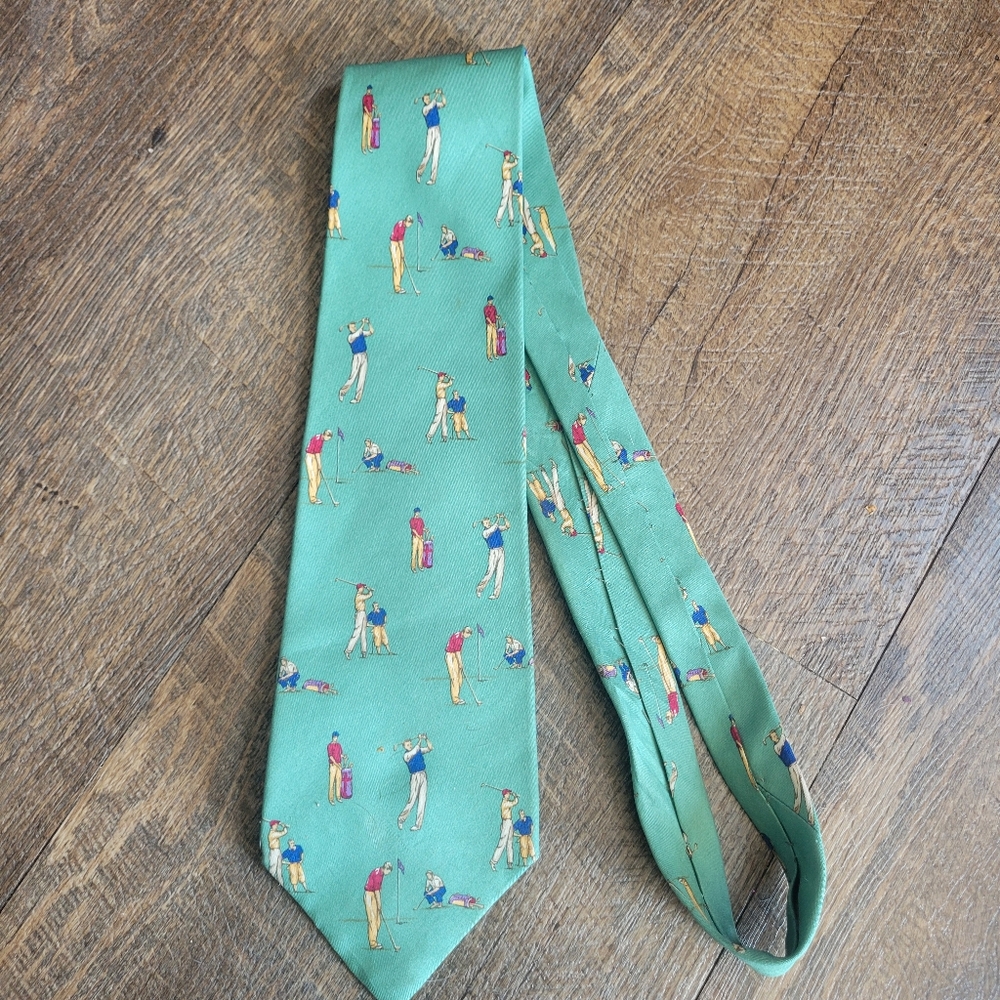 Polo Ralph Lauren Neck Tie Golf Themed - Picture 6 of 6